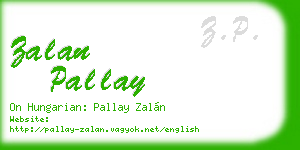 zalan pallay business card